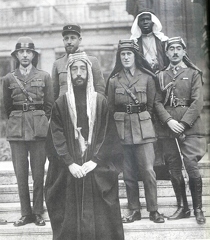 Amir Feisal al Hussein with advicers